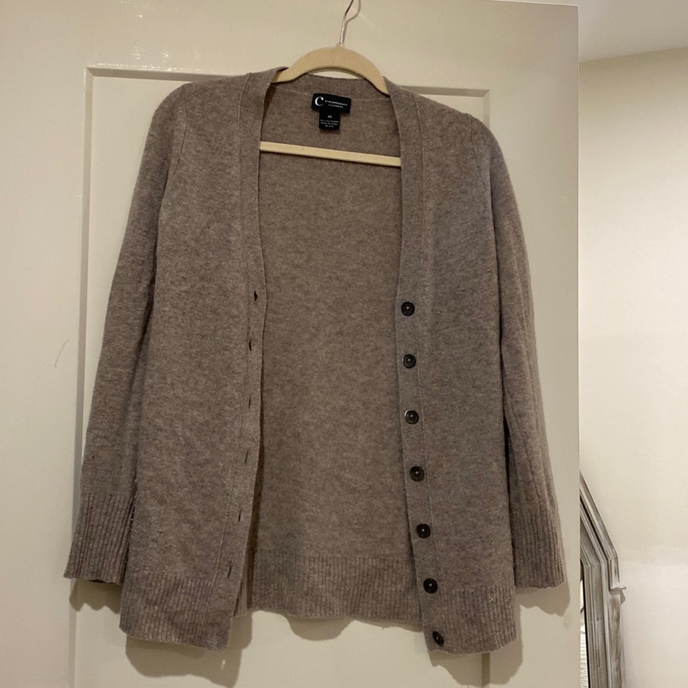 Comfy tan cashmere cardigan